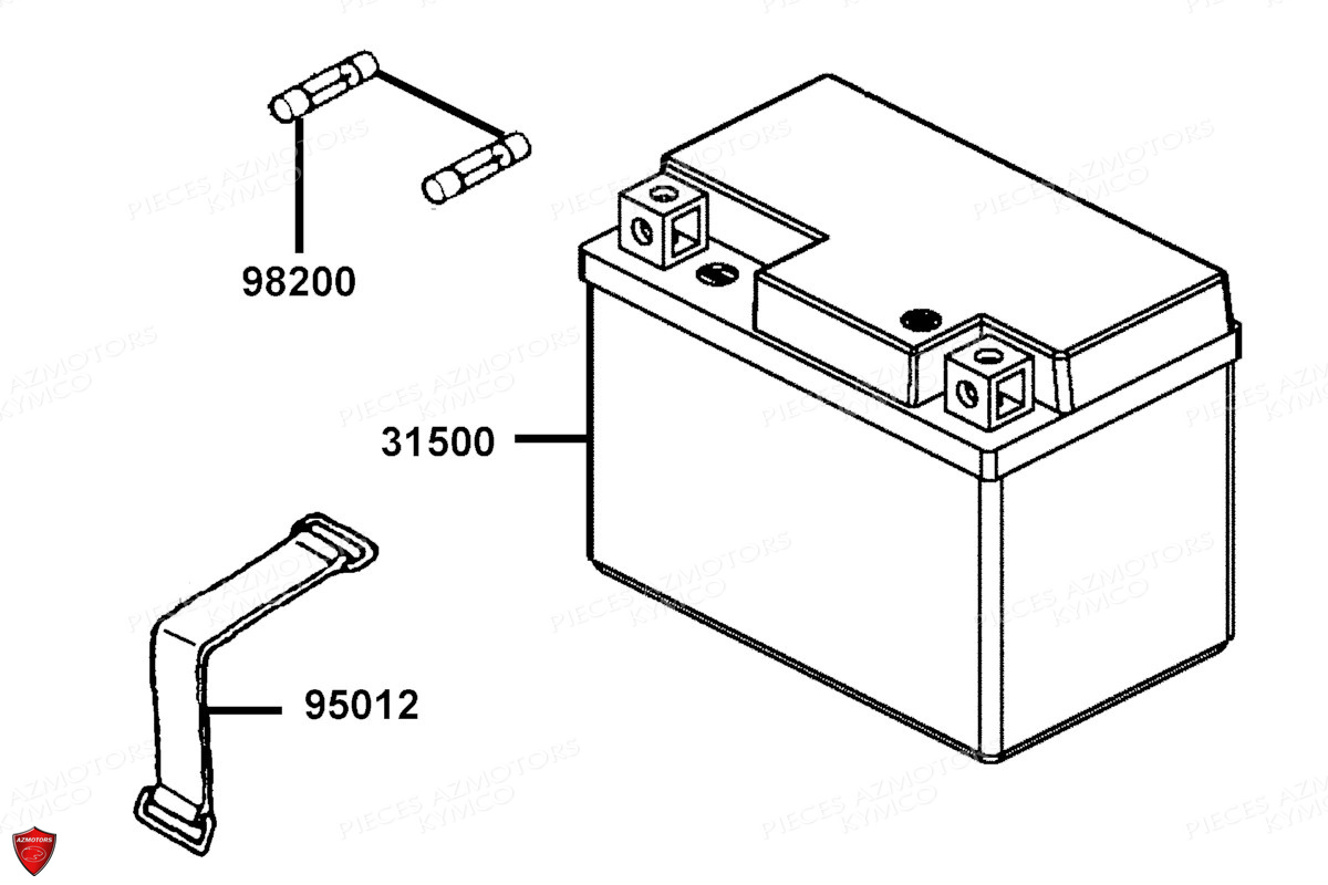 Batterie KYMCO Pièces SUPER 8 50R 4T EURO5 (KP10GA)