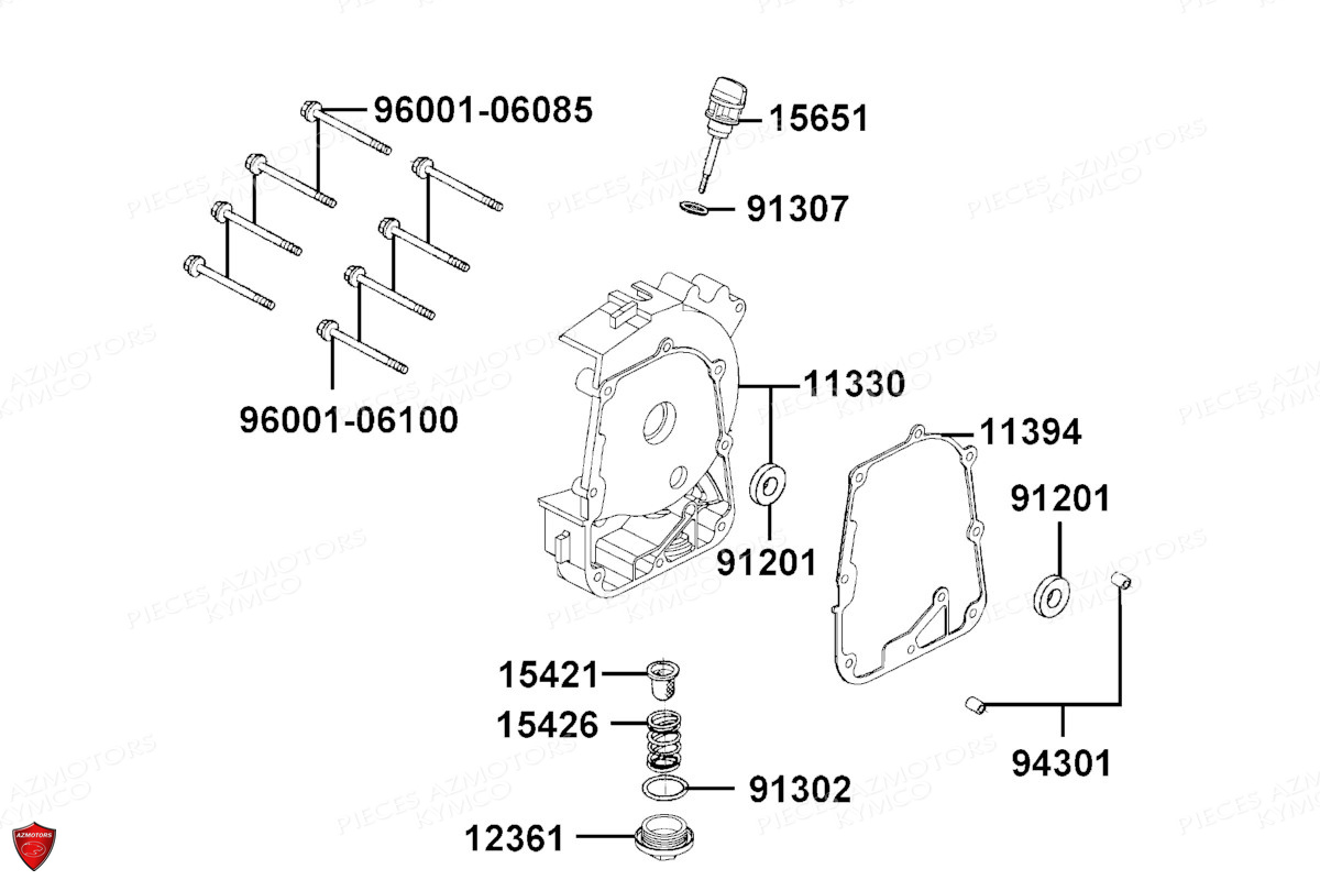 CARTER_DROIT KYMCO SUPER 8 50R 4T EURO 5 (KP10GA)