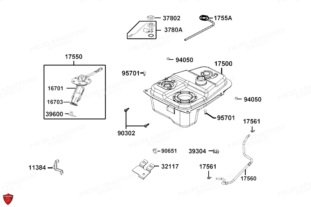 RESERVOIR A CARBURANT pour SUPER 8 50 R E5