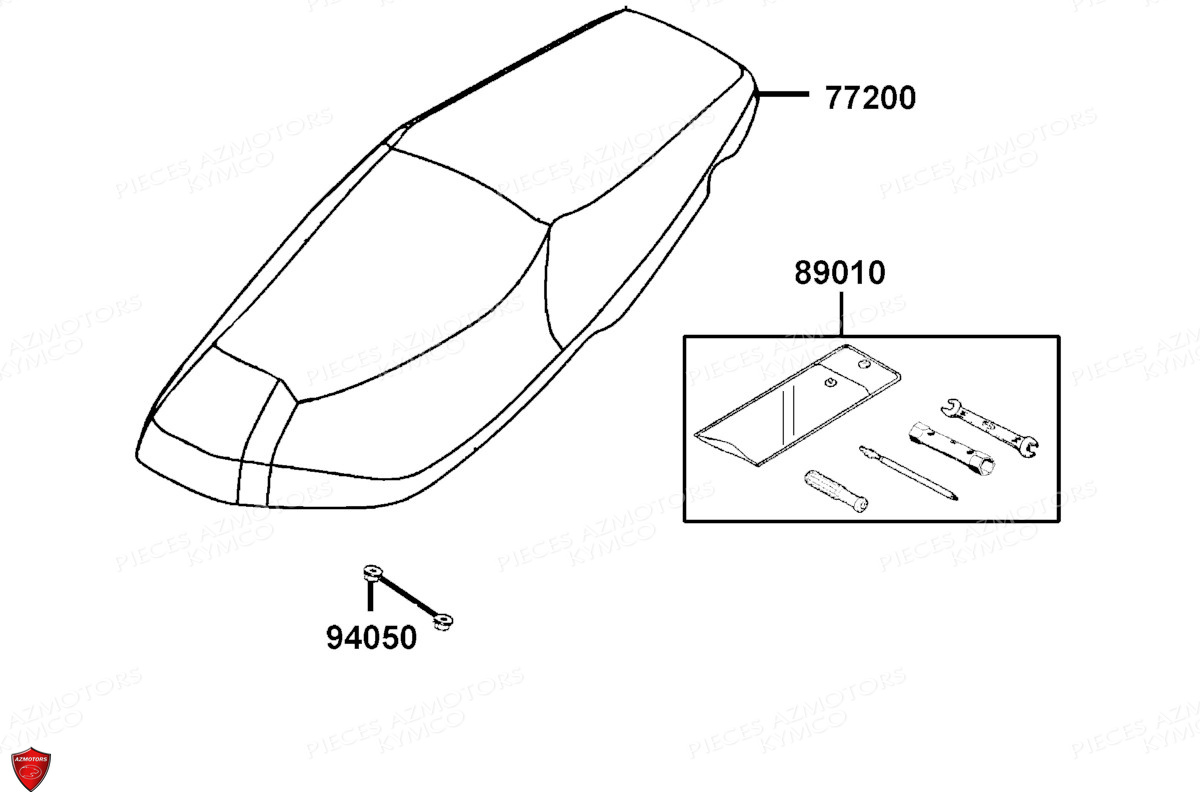 Selle KYMCO Pièces SUPER 8 50R 4T EURO5 (KP10GA)