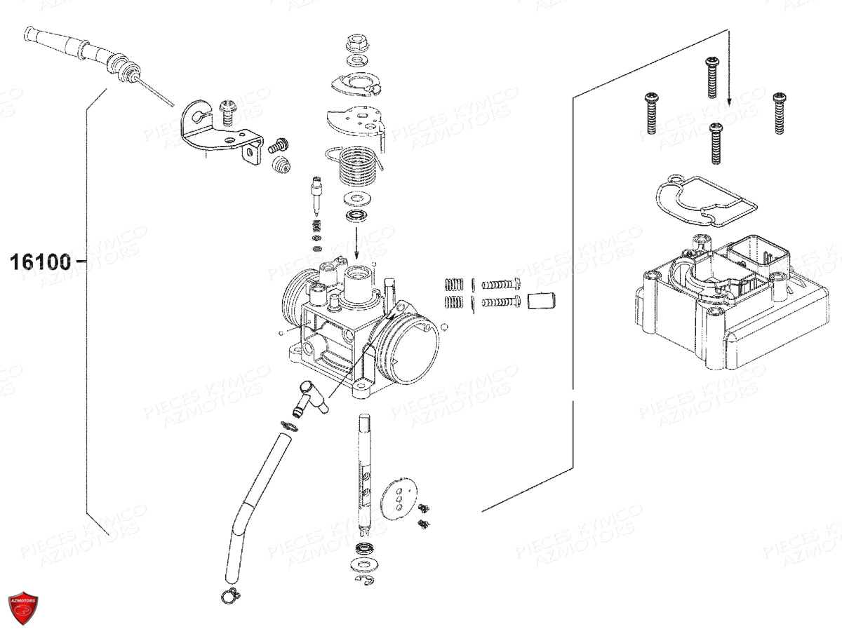 CARBURATION KYMCO SUPER 8 50i E4