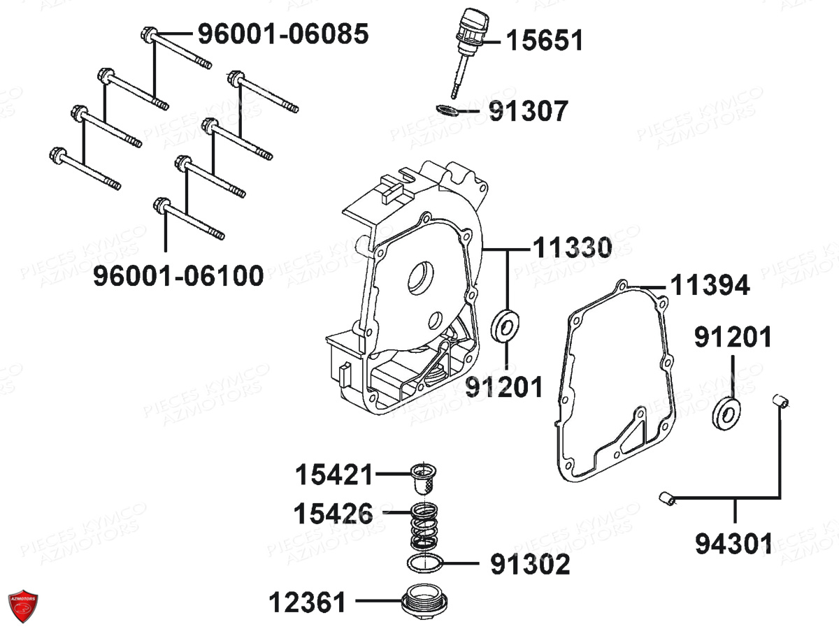 CARTER DROIT KYMCO SUPER 8 50i E4