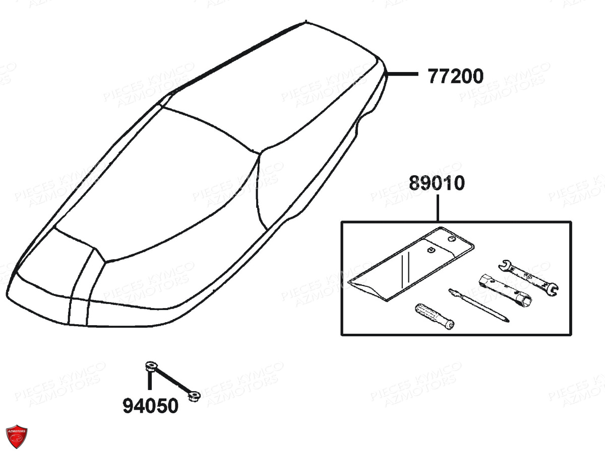 Selle KYMCO Pièces SUPER 8 50I 4T EURO4 (KP10BA)