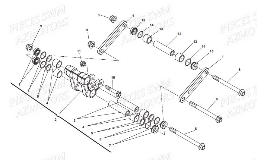 Bielle De Suspension  Pieces SWM Origine VAREZ 125 E4 (2020)