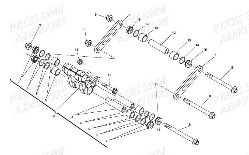 BIELLE_DE_SUSPENSION SWM Pieces SWM Origine VAREZ 125 E4 (2020)
