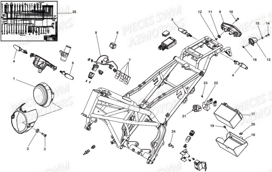 Systeme Electrique  Pieces SWM Origine VAREZ 125 E4 (2020)