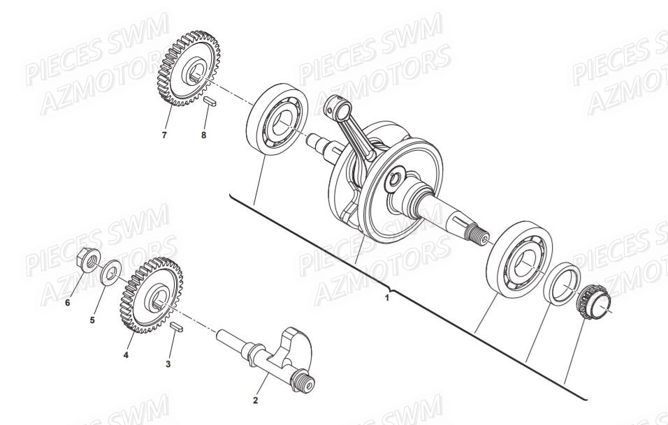 Vilebrequin  Pieces SWM Origine VAREZ 125 E4 (2020)