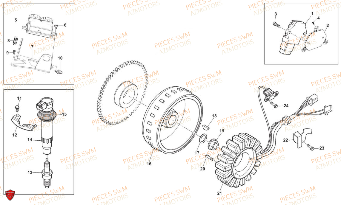 Allumage  Pieces SWM Origine VAREZ 125 E5 (2021)