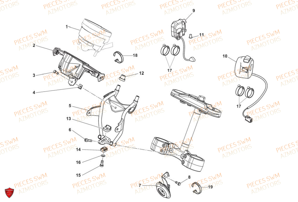 COMPTEUR SWM Pieces SWM Origine VAREZ 125 E5 (2021)
