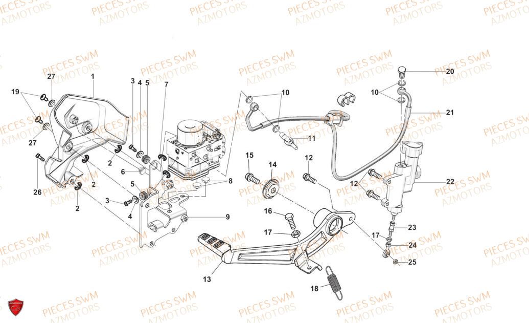 Frein Arriere  Pieces SWM Origine VAREZ 125 E5 (2021)