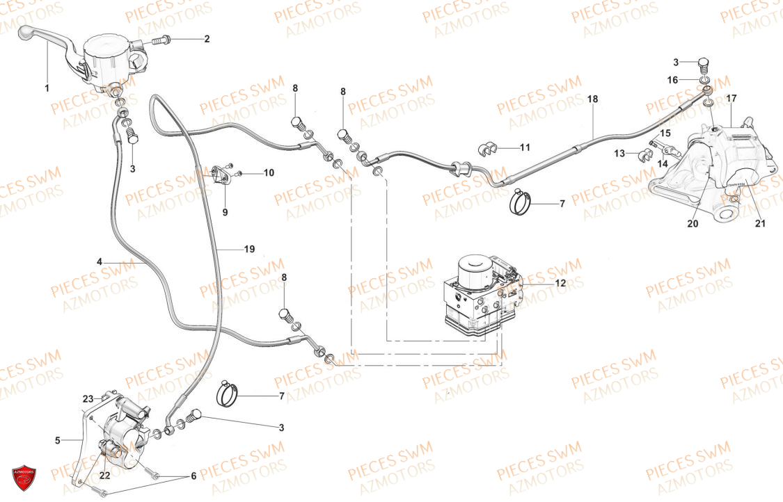 Frein Avant  Pieces SWM Origine VAREZ 125 E5 (2021)