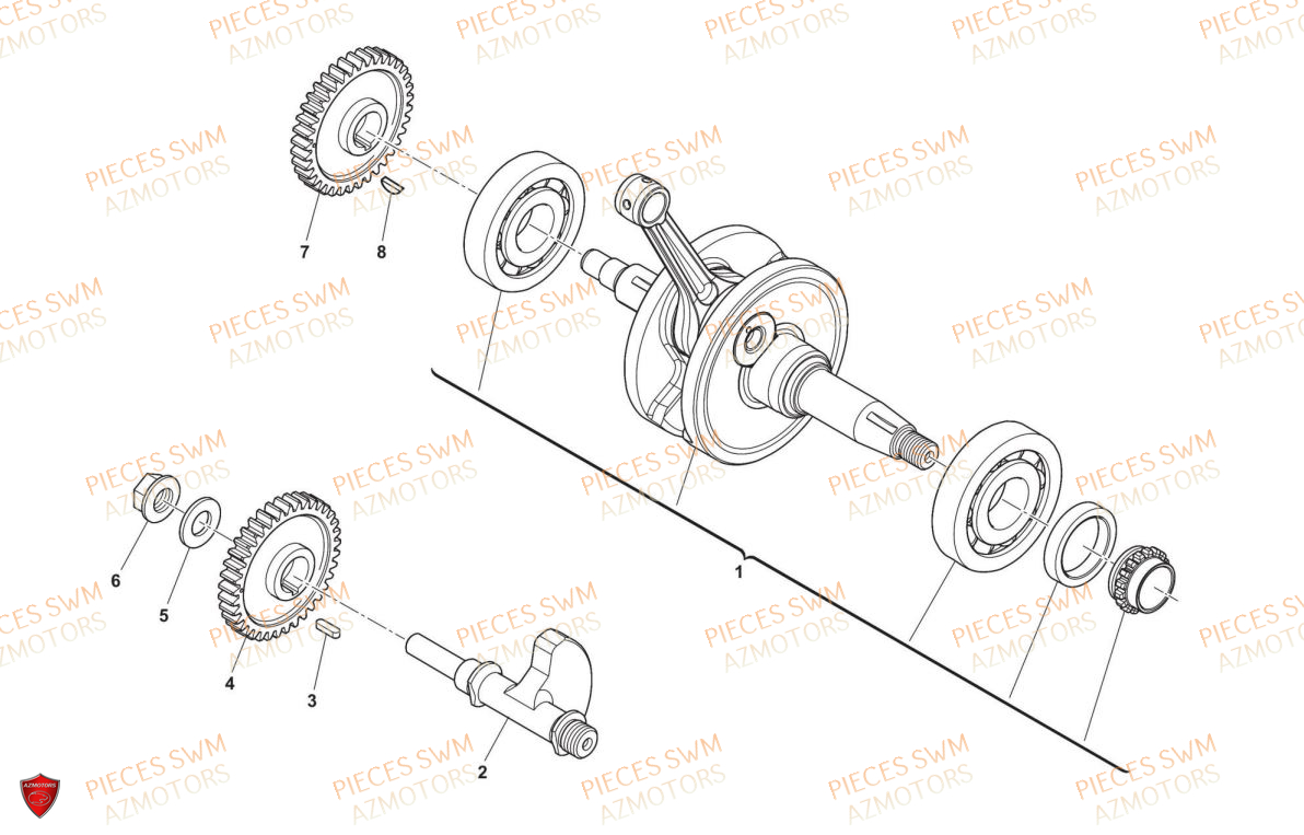 Vilebrequin  Pieces SWM Origine VAREZ 125 E5 (2021)