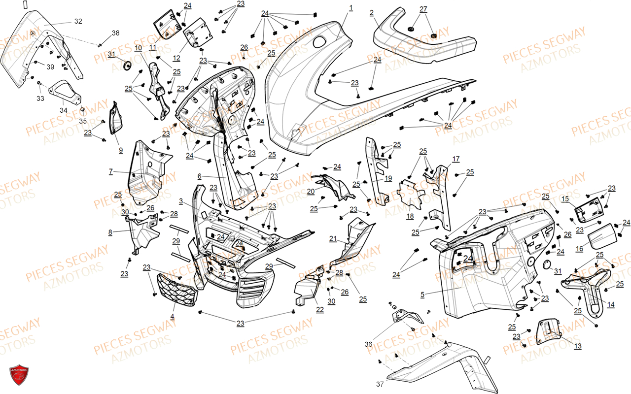 CARROSSERIE AVANT pour SX10WX