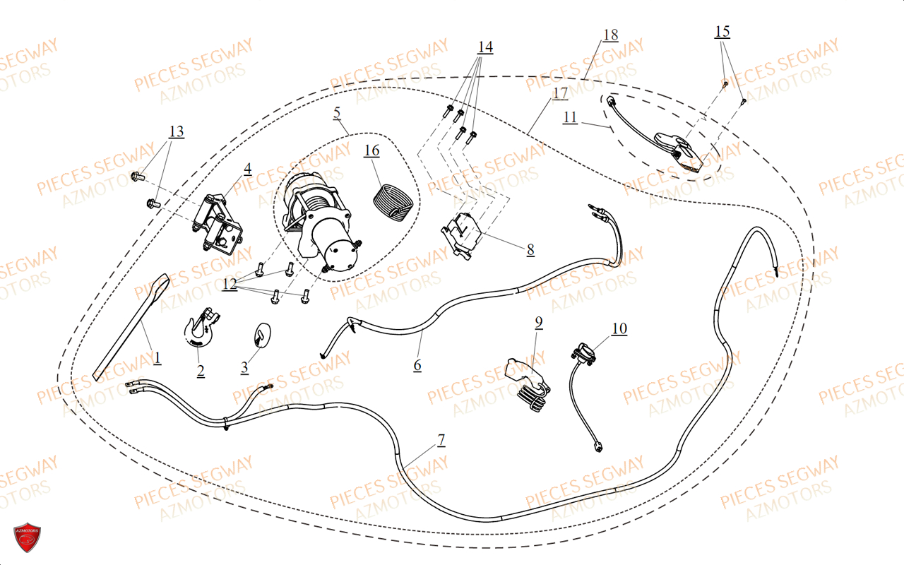 Treuil SEGWAY Pièces BUGGY VILLAIN SX10WX