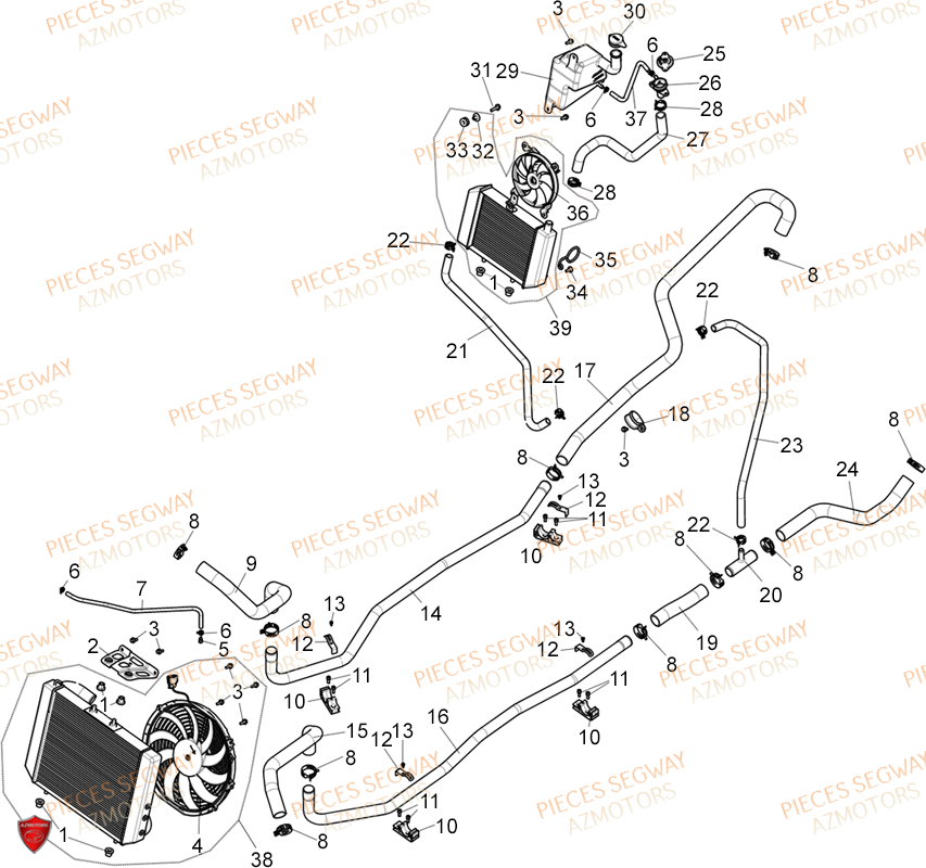 Refroidissement SEGWAY Pièces BUGGY VILLAIN SX10X