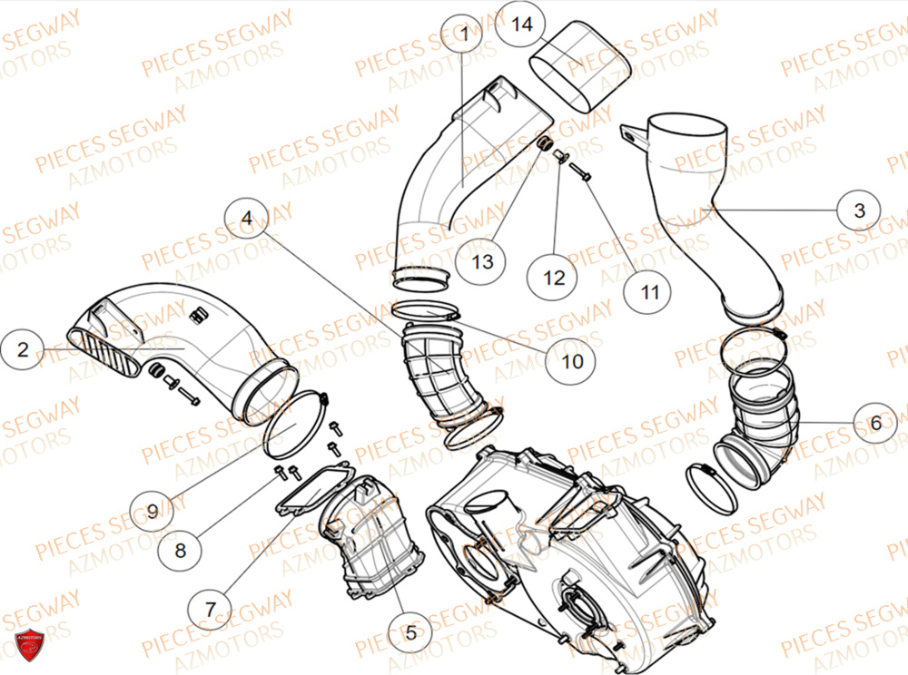 Prises D Air Variateur SEGWAY Pièces BUGGY VILLAIN SX10X 2024