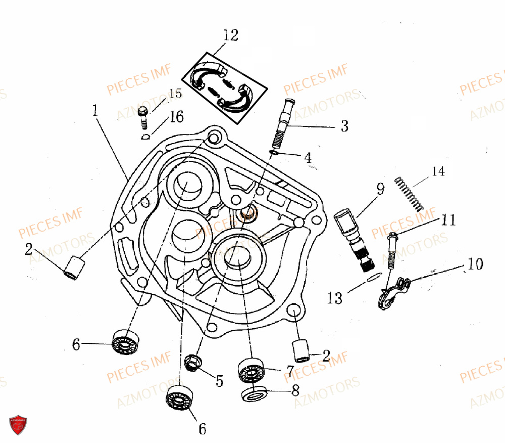 Carter De Transmission AZMOTORS PIECES SX 50 4T EURO 5+