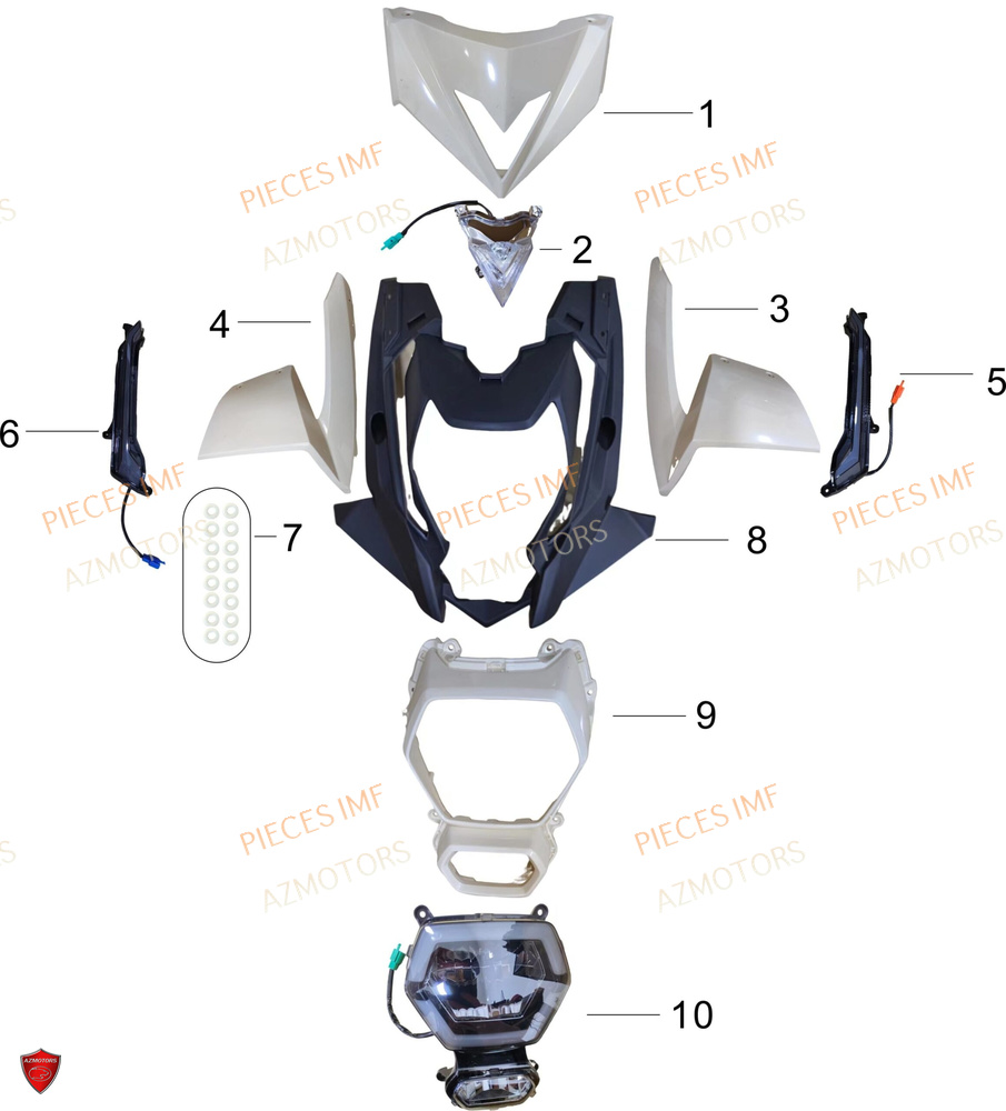 Face Avant AZMOTORS PIECES SX 50 4T EURO 5+