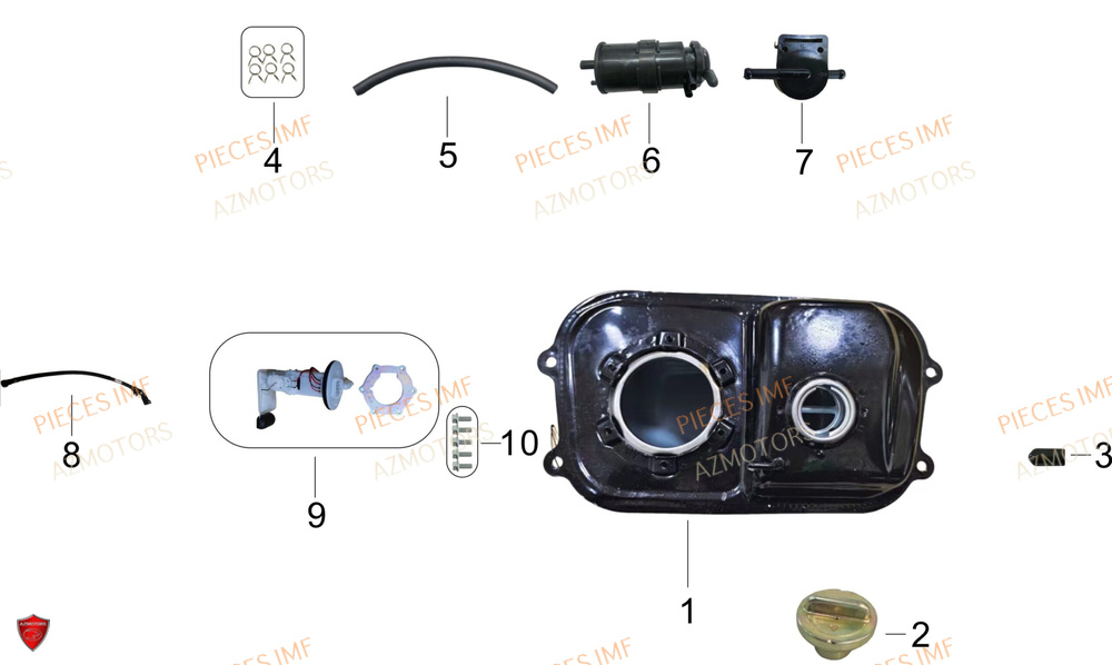 Reservoir AZMOTORS PIECES SX 50 4T EURO 5+