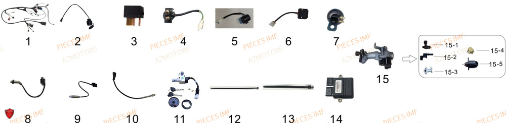 Systeme Electrique AZMOTORS PIECES SX 50 4T EURO 5+
