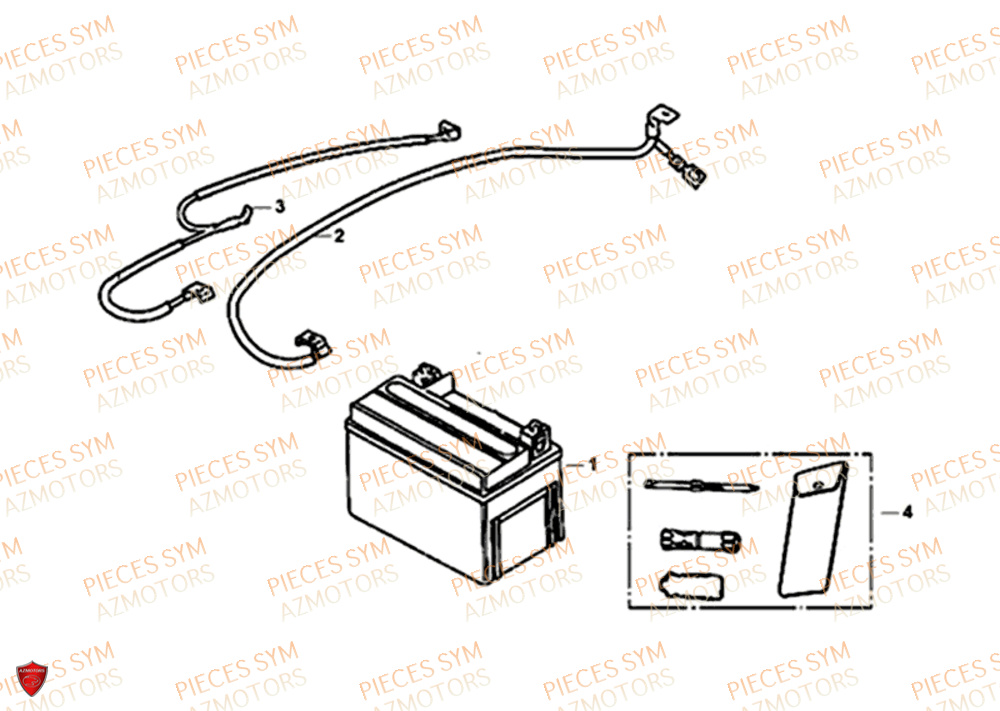 Batterie Boite A Outils SYM Pièces SYMPHONY CARGO 50 - AY05W7-EU (2017-2020)