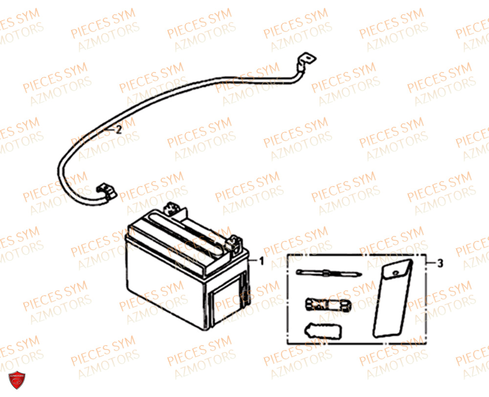 Batterie Trousse A Outils SYM Pièces SYMPHONY SR 50 - AZ05W8-EU (2018)