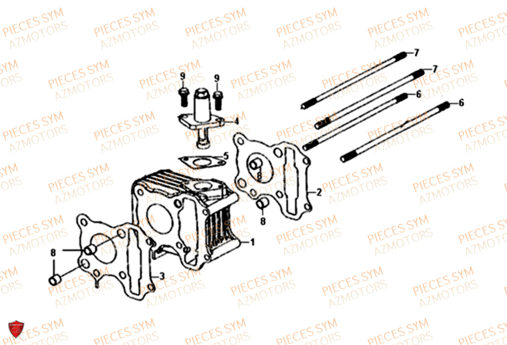 Cylindre SYM Pièces SYMPHONY SR 50 - AZ05W8-EU (2018)
