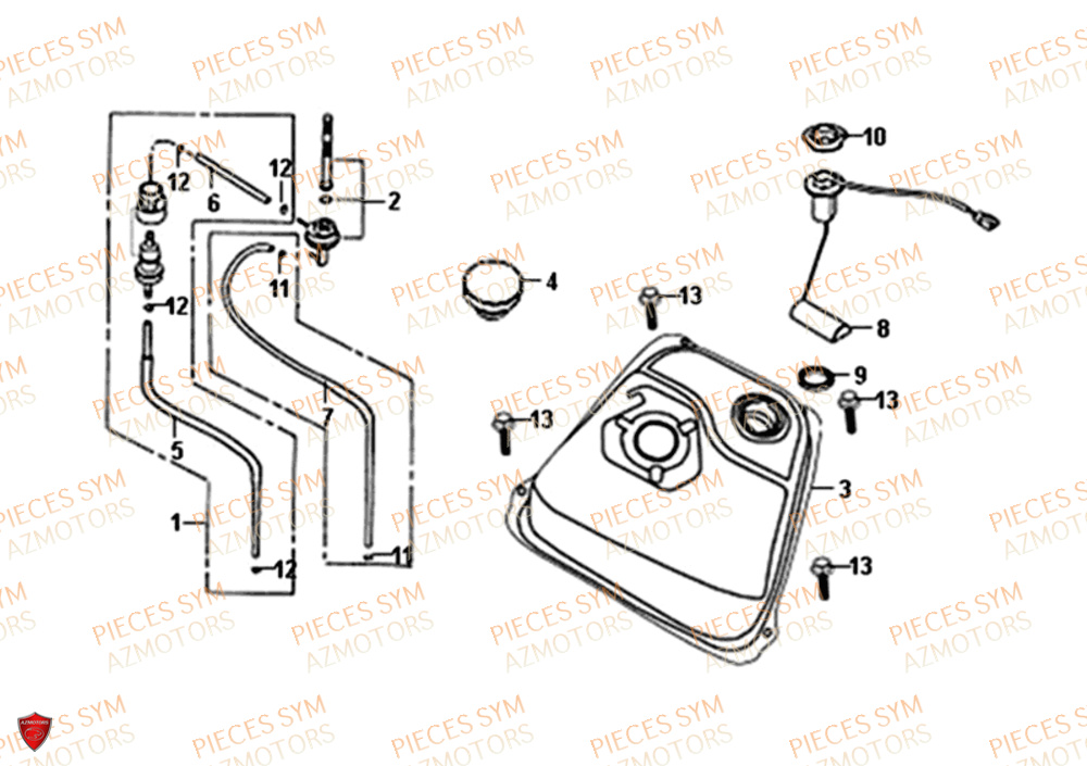 Reservoir SYM Pièces SYMPHONY SR 50 - AZ05W8-EU (2018)