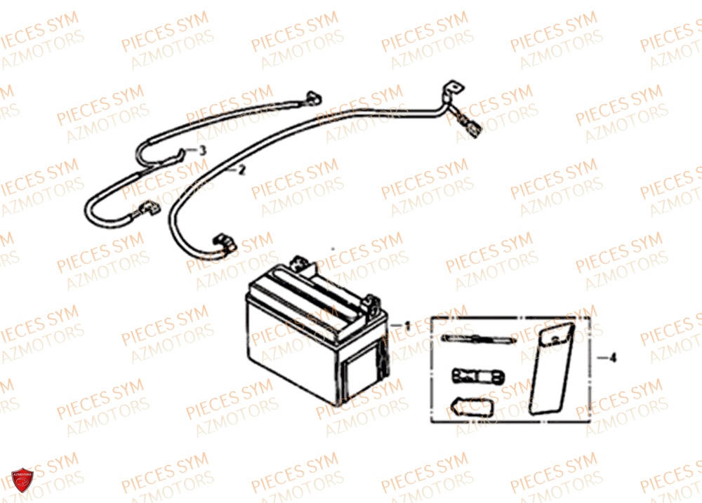 Batterie Trousse A Outils SYM Pièces SYMPHONY ST 125 - XB12W3-EU (2018)