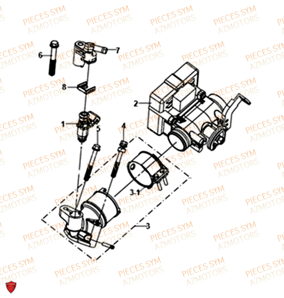 Ecu Carburation SYM Pièces SYMPHONY ST 125 - XB12W3-EU (2018)