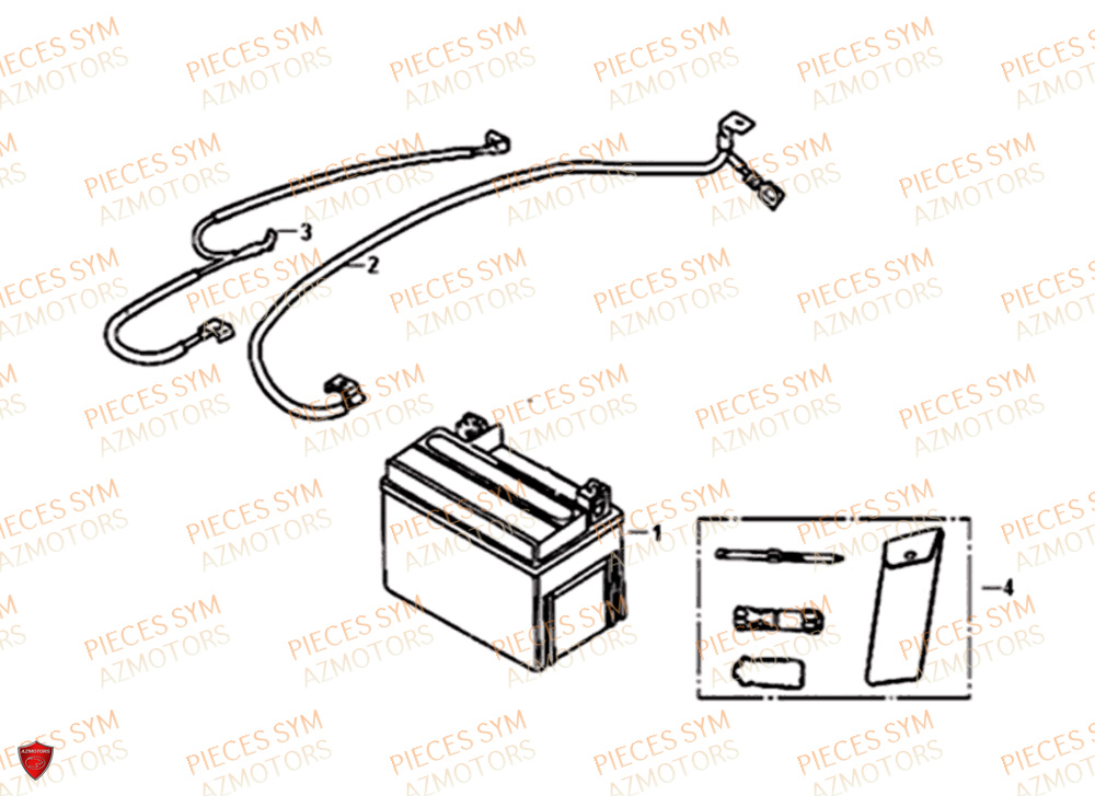 Batterie Trousse A Outils SYM Pièces SYMPHONY ST 200I - XB20W3-EU (2018)