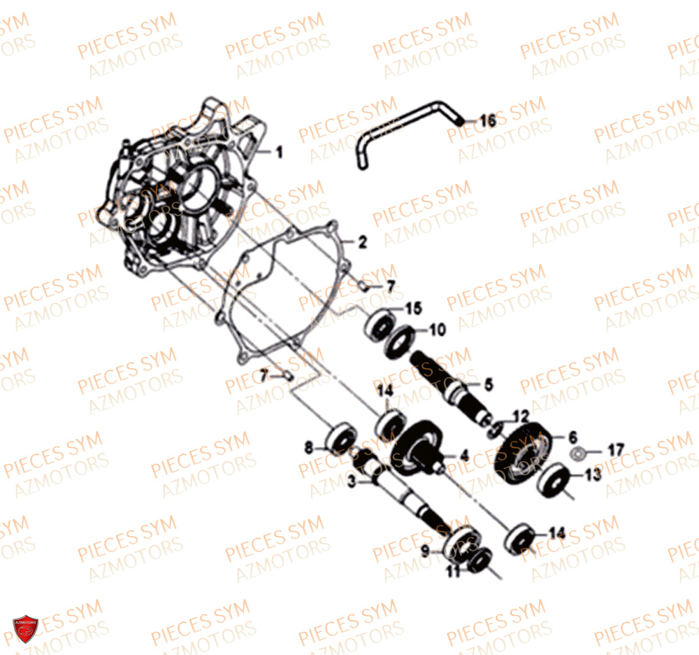 Transmission SYM Pièces SYMPHONY ST 200I - XB20W3-EU (2018)