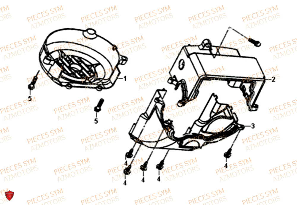 Cache Ventilateur SYM Pièces SYMPHONY ST 50 E4 - XB05W4-EU (2017-2020)
