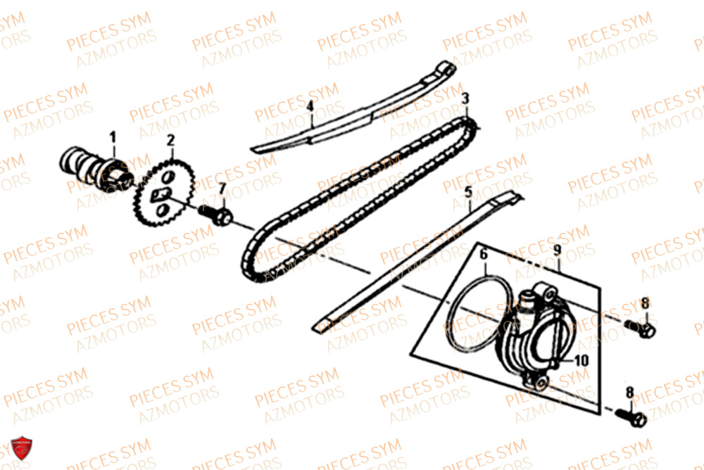 Distribution SYM Pièces SYMPHONY ST 50 E4 - XB05W4-EU (2017-2020)