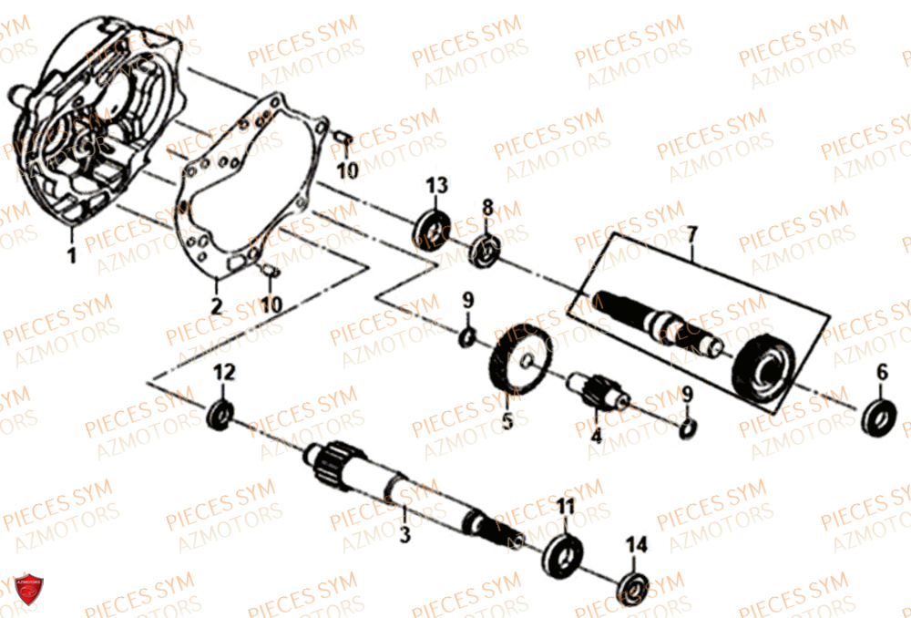 Transmission SYM Pièces SYMPHONY ST 50 E4 - XB05W4-EU (2017-2020)