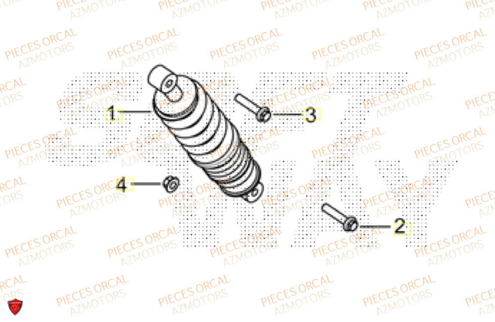 Amortisseur ORCAL Pièces Orcal TABOR 125 EURO5+