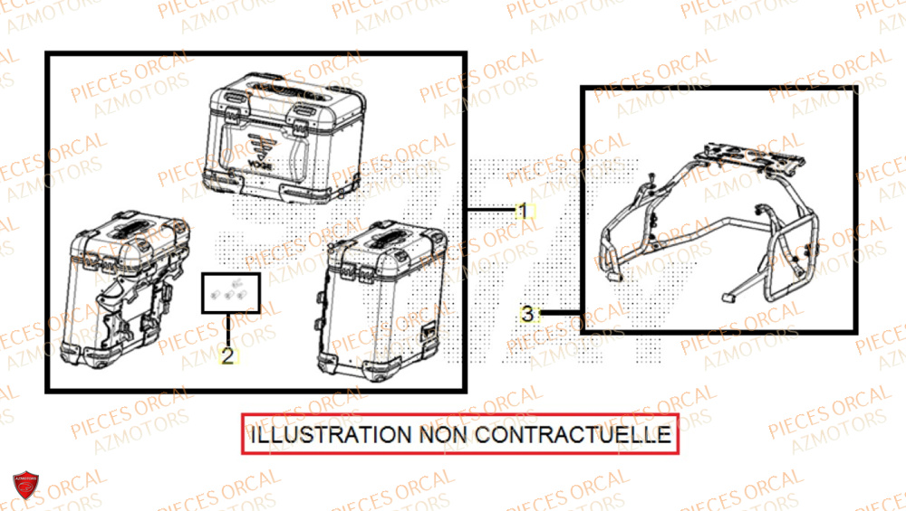 Bagagerie ORCAL Pièces Orcal TABOR 125 EURO5+