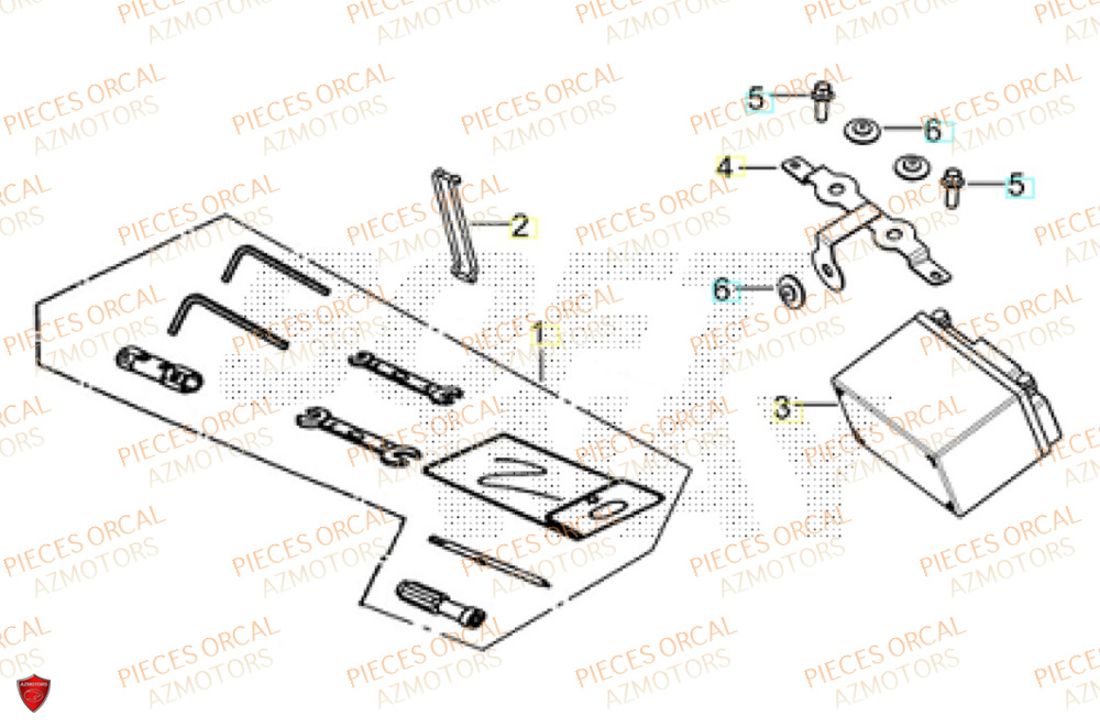 Batterie ORCAL Pièces Orcal TABOR 125 EURO5+