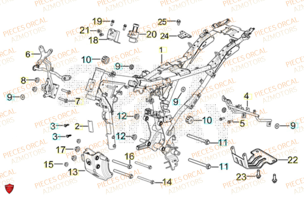 Chassis ORCAL Pièces Orcal TABOR 125 EURO5+