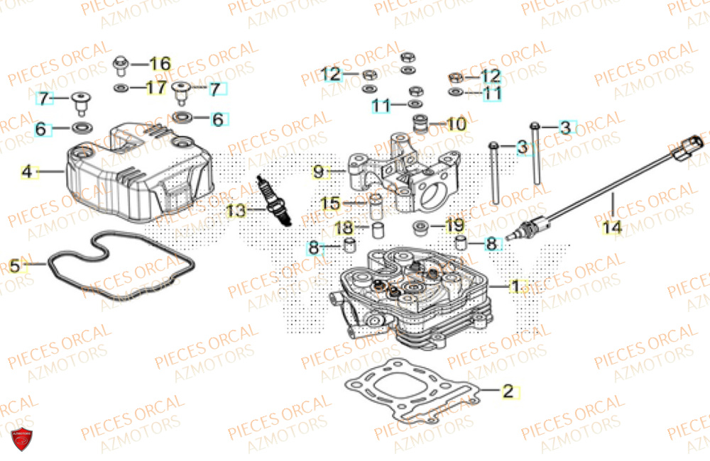 Culasse ORCAL Pièces Orcal TABOR 125 EURO5+