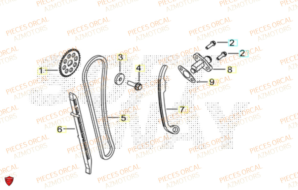Distribution ORCAL Pièces Orcal TABOR 125 EURO5+