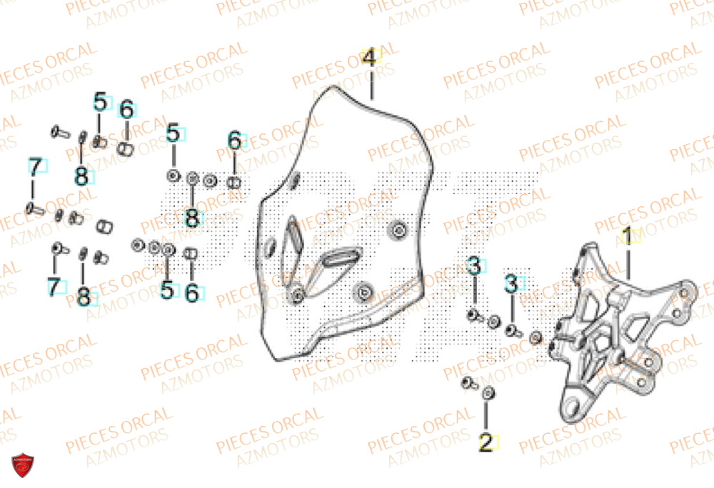 Pare Brise ORCAL Pièces Orcal TABOR 125 EURO5+
