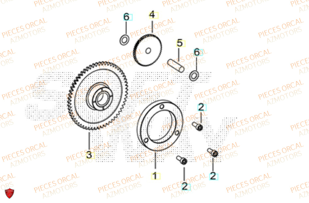 Roue Libre ORCAL Pièces Orcal TABOR 125 EURO5+