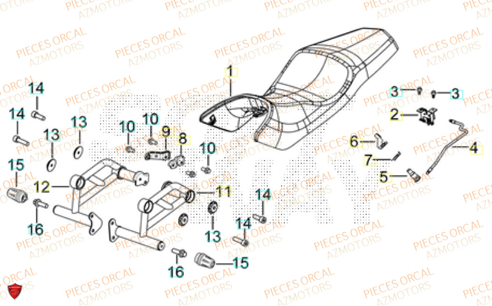 Selle ORCAL Pièces Orcal TABOR 125 EURO5+