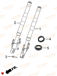 Bras De Fourche ORCAL Pièces Orcal TABOR 125cc EURO5
