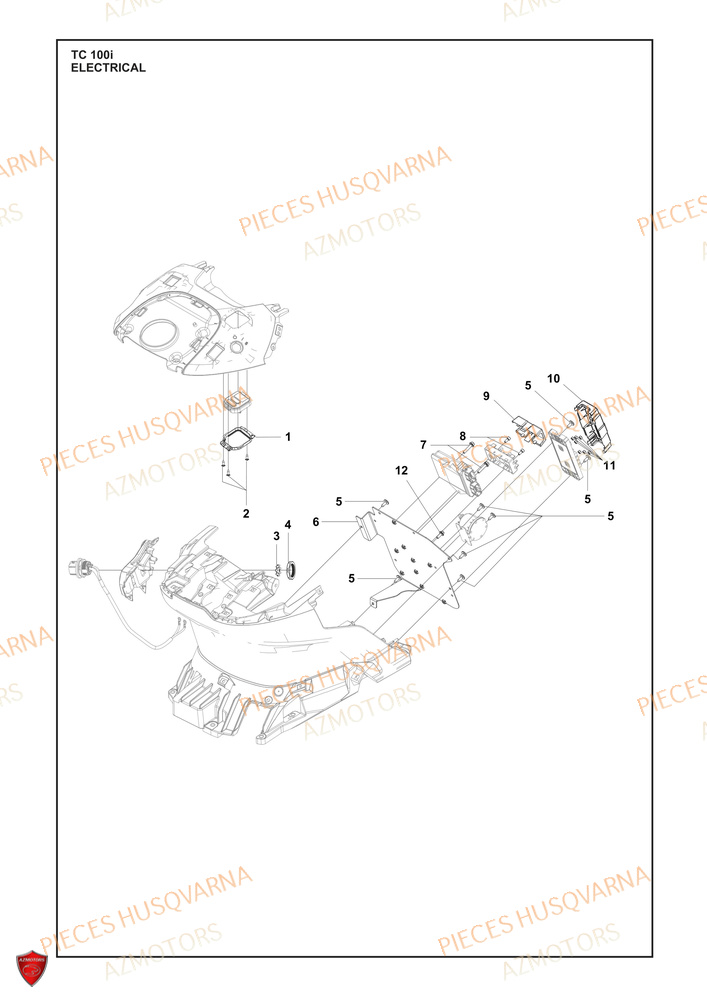 Electrique 4 AZMOTORS PIECES TRACTEUR TONDEUSE TC 100i HUSQVARNA