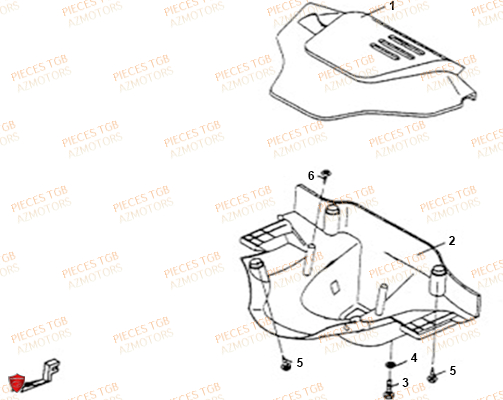 Cache Guidon TGB Pieces TGB 101S 50 (No Serie RFCBH1BHA...Type: BH1)