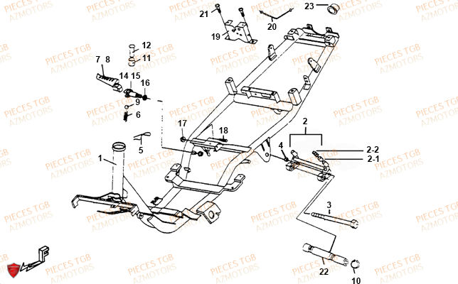 Chassis TGB Pieces TGB 101S 50 (No Serie RFCBH1BHA...Type: BH1)