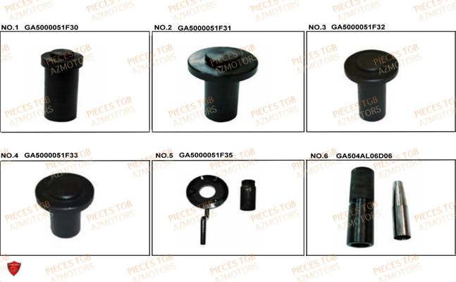 Outils 3 TGB Pieces TGB 101S 50 (No Serie RFCBH1BHA...Type: BH1)