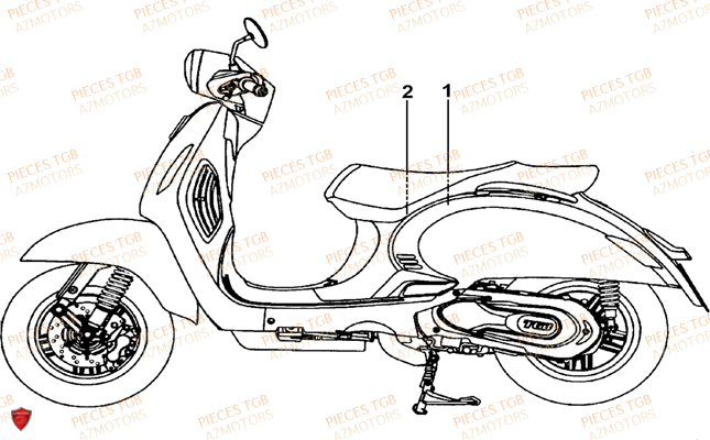 Etiquettes De Securite TGB Pieces TGB BELLAVITA_125 (No Serie RFCDJ8DJA...Type: DJ8)
